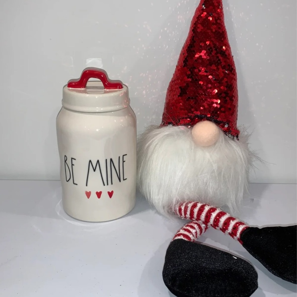 Rae Dunn be mine canister with hearts